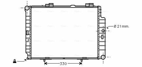 Радіатор охолодження двигуна. W210, S210 MB