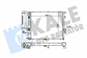 KALE BMW Радиатор охлаждения 5 E34 2.0/2.5