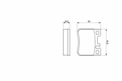 Гальмівні колодки задні MB W124/202 2,0/2,2/2,8
