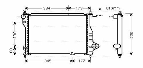 Радиатор охлаждения Matiz, Spark 0.8/1.0 05- CHEVROLET