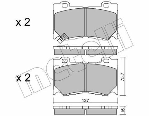 Колодки тормозные (передние) Infiniti FX/G 07-/M37/M 10-/Q50/Q60/Q70/QX70 13-