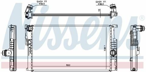 Радіатор BMW 1 F20-F21(11-)114 d(+)[OE 17117600511]