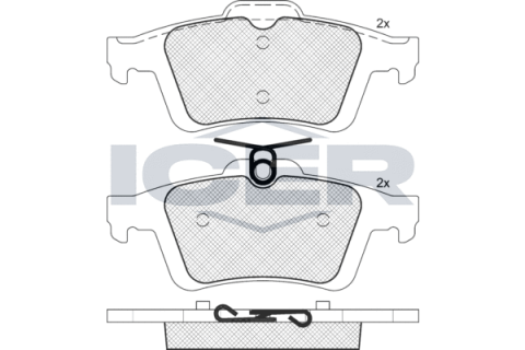 Колодки гальмівні (задні) Ford Connect 13-/Kuga/C-Max 08-/Focus/Mazda 3/5/Volvo C30/S40/V40/V50 03-