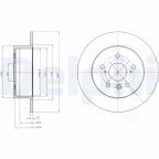 Гальмівний задній диск Camry 06-Lexus ES TOYOTA