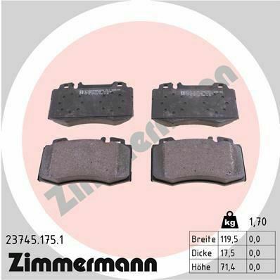 Колодки тормозные (передние) MB C-class (W203/S202/S203)/CLK 1.8-5.5 99-10 (Brembo)