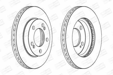 Диск гальмівний передній SsangYong Actyon, Kyron, Rexton