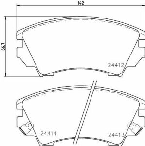 Гальмівні колодки перед. Opel Astra J 09-/Insignia 08- (Mando)