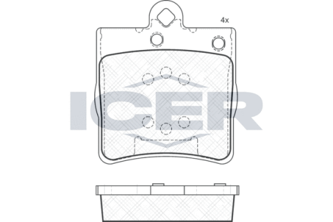 Тормозные колодки (задние) MB (W202/S202/W203/S203/CL203/C208/C209/S124/W210/R170/R171) 93-11