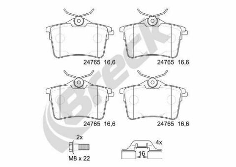 Колодки гальмівні (задні) Citroen Berlingo 08- (TRW) Колодки гальмівні (задні) Citroen Berlingo 08- (TRW)