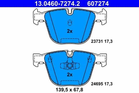 Колодки тормозные (задние) BMW 5 (F07)/7 (F01-F04) 08-15 N54/N55/N57/N63/N74 Колодки тормозные (задние) BMW 5 (F07)/7 (F01-F04) 08-15 N54/N55/N57/N63/N74