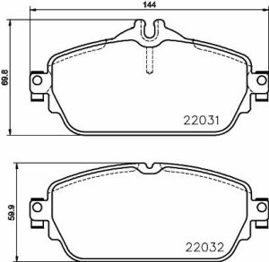 Гальмівні колодки пер. W205/W213/C238 13-