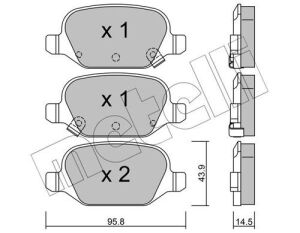 Колодки тормозные (задние) Fiat Panda 12-