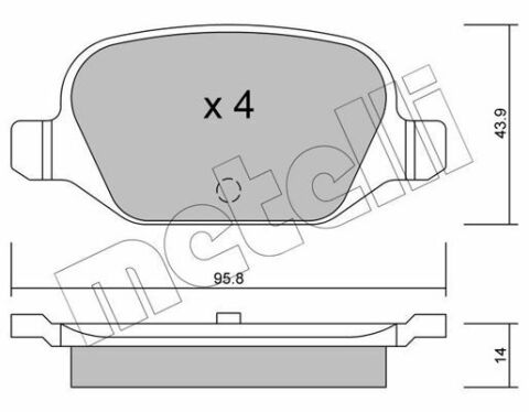 Тормозные колодки (задние) Fiat 500/Idea/Panda/Punto 99-