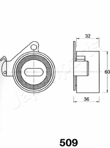 JAPANPARTS MITSUBISHI Натяжний ролик Pajero,Hyundai,Chrysler