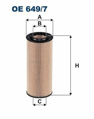 FILTRON BMW Фільтр масляний 3 E46 320D TD 01- (154.5*65*31.5)