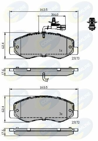 CBP12108 Comline - Тормозные колодки для дисков