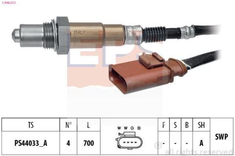 Лямбда-Зонд TOUAREG (7LA, 7L6, 7L7) 3.6 V6 FSI 05-10, AUDI Q7 (4LB) 3.6 FSI quattro 06-10, CAYENNE (9PA) 3.6 01-10