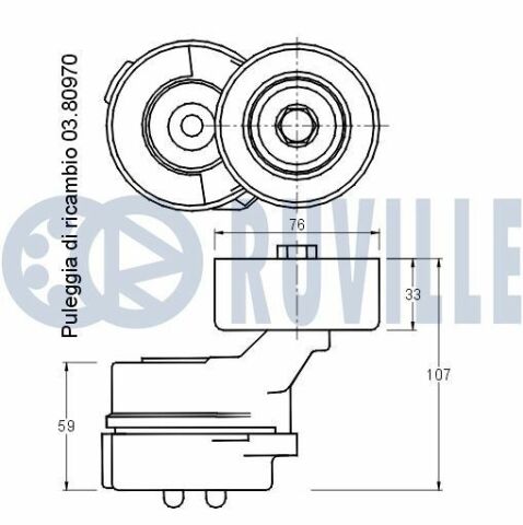 Натяжной ролик sorento 2.5 02-, hyundai h-1 2.5 02-, h350 2.5 15-