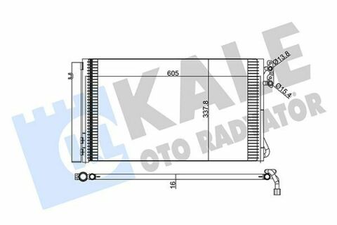 KALE BMW Радіатор кондиціонера 1E81/87,3 E90,X1 E84