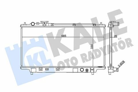 KALE MAZDA Радиатор охлаждения 323 C/P/S V 1.3/2.0D 94-