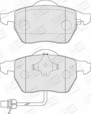 Колодки гальмові передні AUDI A4/6Passat -05Skoda Superb (овальний роз'єм) VW