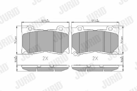 JURID NISSAN Тормозные колодки передн.Infiniti FХ35,G37,FX50