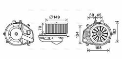 Вентилятор салона audi a4, passat 96-, skoda superb i 01- Вентилятор салона audi a4, passat 96-, skoda superb i 01-