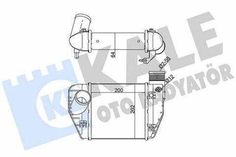 KALE VW Интеркулер Audi A6 2.0TDI 04-