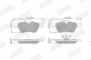 JURID BMW Гальмівні колодки передні Mini Cooper,One 01-