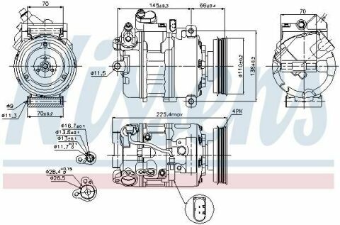 Компресор кондиціонера A4 B6 1.9 TDI 00-, A6 C5 1.9 TDI 01- AUDI