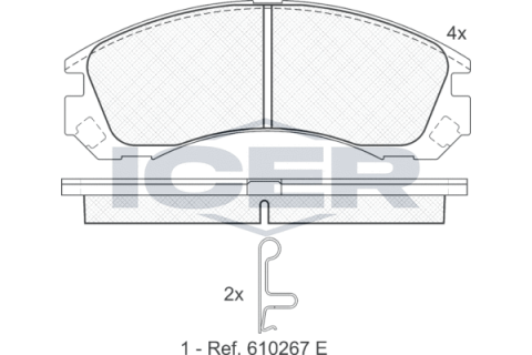 Колодки гальмівні (передні) Citroen C-Crosser 07-/Mitsubishi Outlander/Pajero 98-/Lancer/L400 94-03