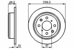 Диск тормозной задний ROVER 200 1.8i 16V Vi HONDA Accord,Civic