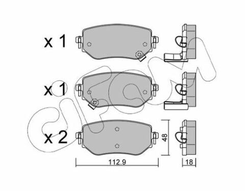 Тормозные колодки задние NAVARA 2.3 15-, MERCEDES-BENZ, RENAULT NISSAN