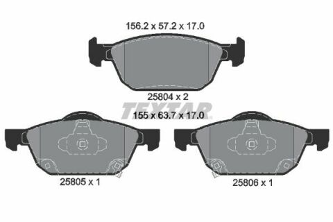 Колодки гальмівні (передні) Honda Civic IX 11-/Civic X 15- (Teves) Q+