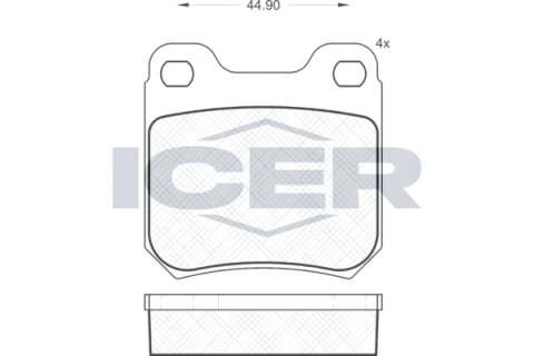 Тормозные колодки (задние) Opel Omega A/B 86-03/Vectra B 95-03/Senator A/B 84-93