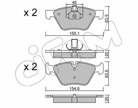 Тормозные колодки передние BMW 3 90/91/92 5 E60/61