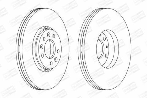 Тормозной диск передний Jumpy, C5 III 08-, Fiat scudo, Peugeot 407,508, Expert 07- CITROEN