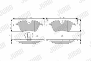 Тормозные колодки задние f30/f31/f34/f35/f80/x3(f25)