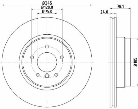 Гальмівний диск задн. X5 (E70), X5 (F15, F85), X6 (E71, E72) BMW HIGH CARBON