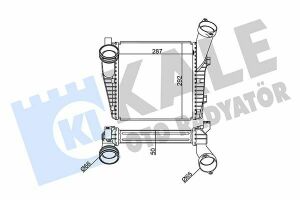 KALE VW Интеркулер Audi Q7 4.2TDI,Touareg 4.2/5.0TDI,Porsche Cayenne 4.5