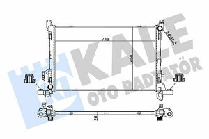 KALE RENAULT Радиатор охлаждения Trafic III,Opel Vivaro,Fiat,Nissan 1.6dCi 14-