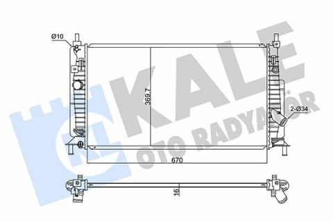 KALE MAZDA Радиатор охлаждения Mazda 3 1.6/2.0 08-