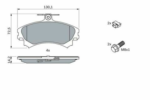 Колодки тормозные (передние) Mitsubishi Colt 04-12/Carisma/Space Star/Volvo S40/V40 95-06/Smart 04-