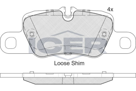 Колодки гальмівні (задні) Porsche 911 11-19/Panamera 10-
