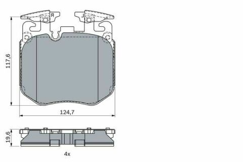 Колодки гальмівні (передні) BMW 3 (G20, G21) / 5 (G30, G31) / 7 (G11, 12) / X5 (G05) / X6 (G06) 17 -