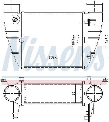 Интеркулер AI A 4/S 4(00-)2.0 TFSi(+)[OE 8E0145806M]