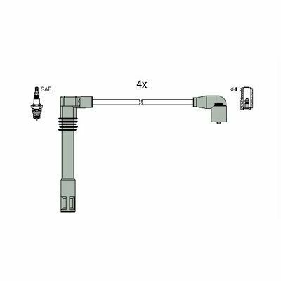 Провода зажигания Audi A3/Skoda Octavia 1.8 96-03 (к-кт) (HÜCO)