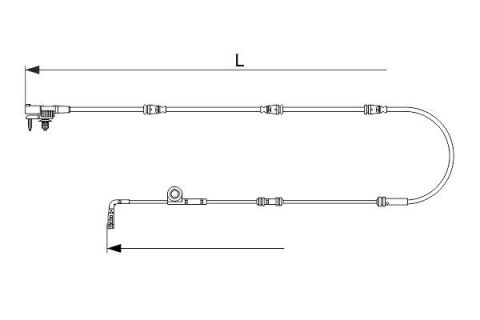 Датчик износа тормозных колодок (задних) Land Rover Defender/Discovery/Range Rover 12- (L=975mm)