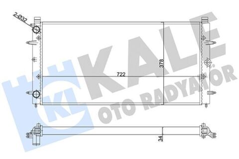 Радиатор охлаждения california t4 94-, transporter t4 90-