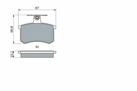 Колодки гальмівні (задні) Audi 80/90 82-96/A4 95-01/A6 94-97/A8 94-02/Fiat Croma 85-96